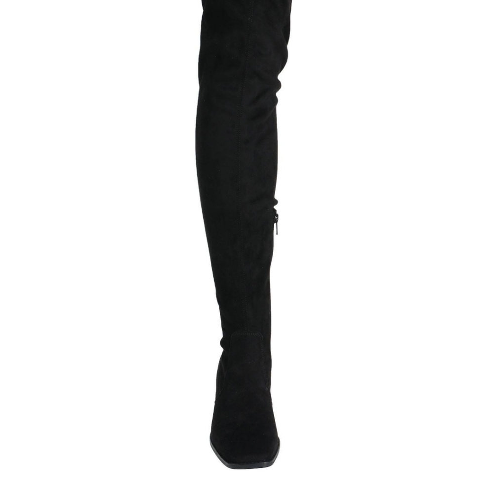 Women's Cafenoir black suede over the knee sreatch boots